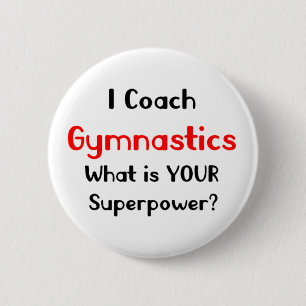 Badge Rond 5 Cm entraîneur de gymnastique