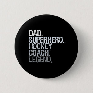 Badge Rond 5 Cm Entraîneur de hockey