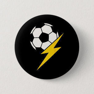 Badge Rond 5 Cm Entraîneur de l'équipe de foot Byll avec un éclair