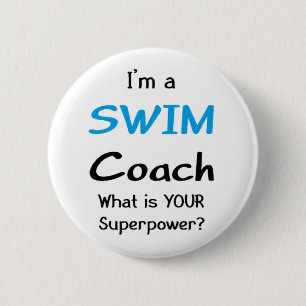 Badge Rond 5 Cm entraîneur de natation