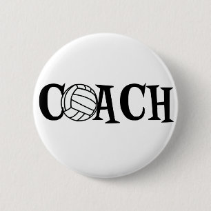 Badge Rond 5 Cm Entraîneur de volleyball