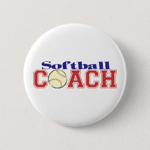 Badge Rond 5 Cm Entraîneur du base-ball