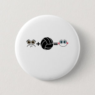 Badge Rond 5 Cm Entraîneur Joueur De Volley-ball