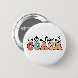Badge Rond 5 Cm Entraîneur pédagogique Entraîneur éducatif Retro
