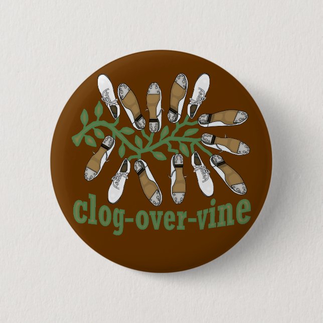 Badge Rond 5 Cm Entrave au-dessus de la danse de vigne grande (Devant)