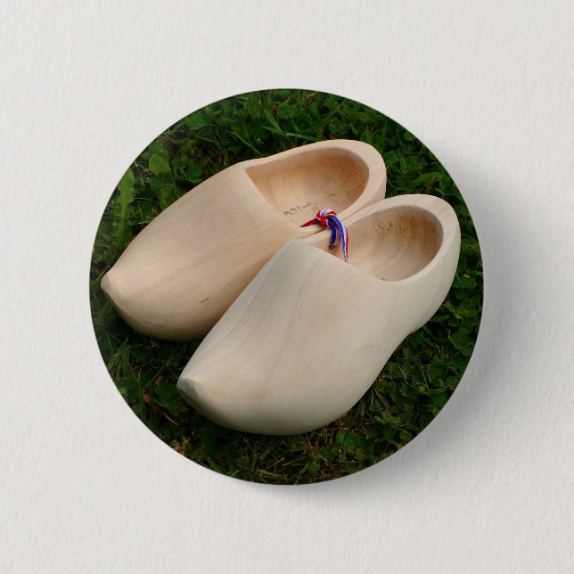 Badge Rond 5 Cm Entraves en bois néerlandaises (Devant)