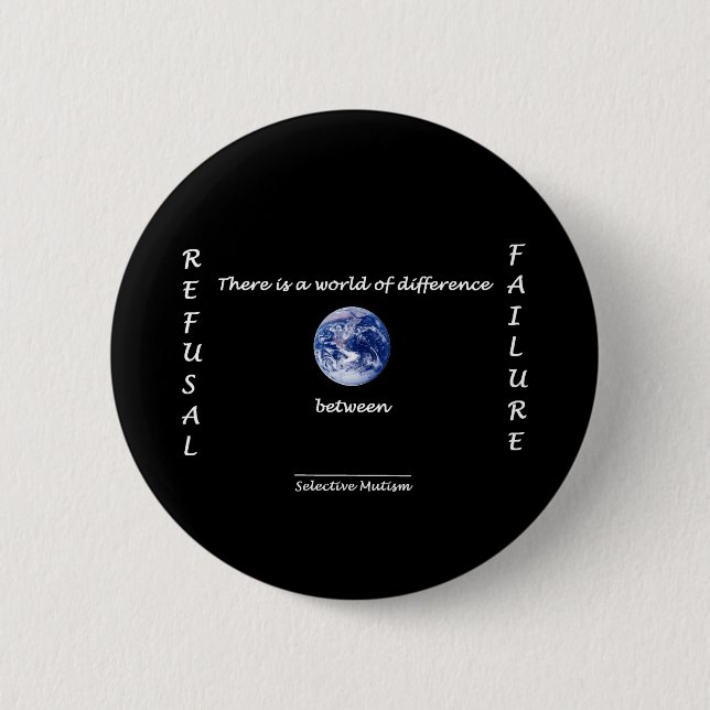 Badge Rond 5 Cm Entre refus et échec (Devant)