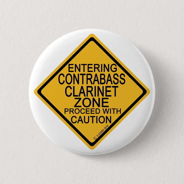 Badge Rond 5 Cm Entrée de la zone Clarinet de la contrebasse (Devant)