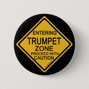 Badge Rond 5 Cm Entrée de la zone de trompette