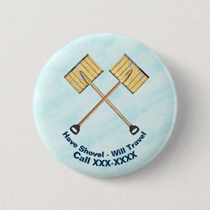 Badge Rond 5 Cm Entreprise de tournage de neige