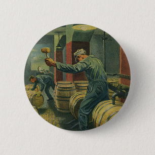Badge Rond 5 Cm Entreprise de Vintage, bouchage de barils de vinif