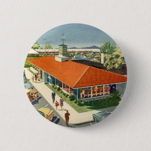 Badge Rond 5 Cm Entreprise Vintage, restaurant familial des années