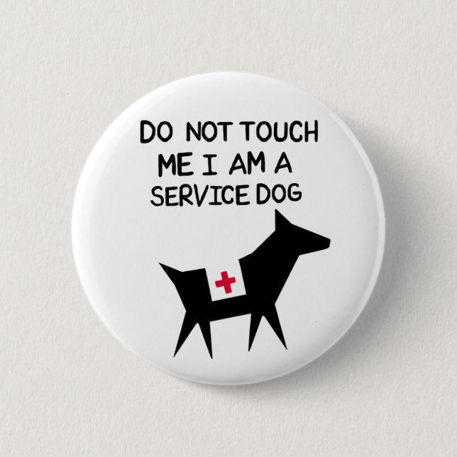 Badge Rond 5 Cm Entretenez le chien (Devant)