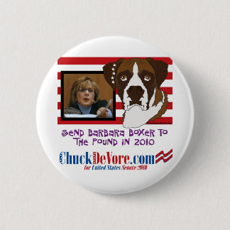 Badge Rond 5 Cm Envoyez Barbara Boxer à livre en 2010