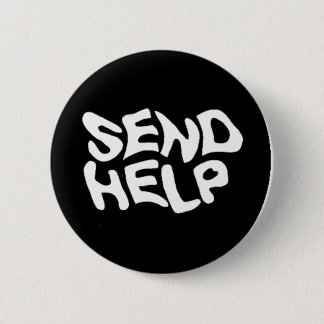 Badge Rond 5 Cm ENVOYEZ le bouton d'AIDE