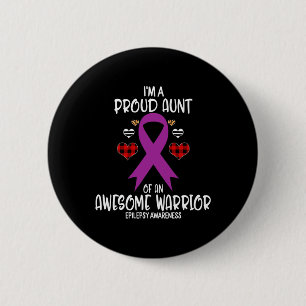 Badge Rond 5 Cm Epilepsie Conscience Je suis fière Tante De Magnif