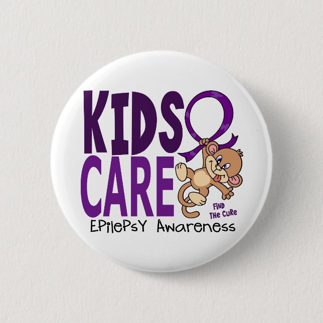 Badge Rond 5 Cm Épilepsie du soin 1 d'enfants (Devant)