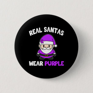 Badge Rond 5 Cm Epilepsie Les Santas Véritables Portent Un Soutien