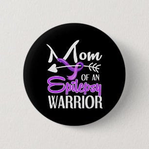 Badge Rond 5 Cm Epilepsie Maman Purple Ribbon Sensibilisation Mère