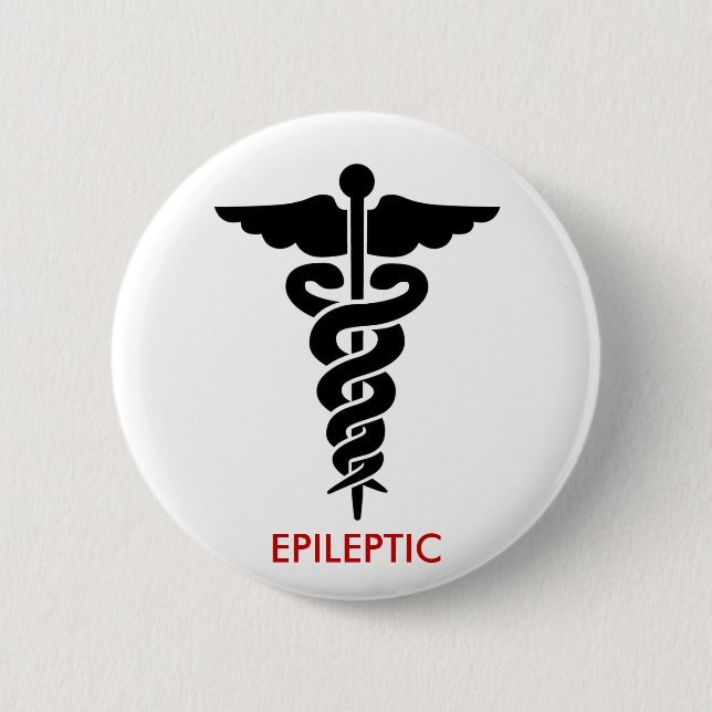 BADGE ROND 5 CM ÉPILEPTIQUE (Devant)