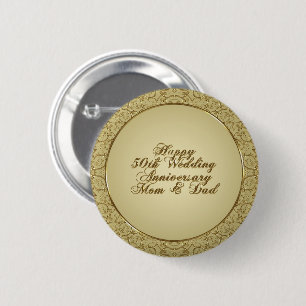 Badge Rond 5 Cm Épingle 50e anniversaire de mariage