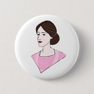 Badge Rond 5 Cm Épingle à boutons de Virginia Woolf
