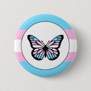 Badge Rond 5 Cm Épingle à papillon transgenre Pride