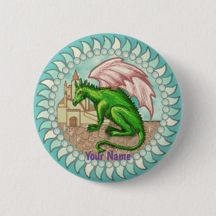 Badge Rond 5 Cm Épingle de dragon D