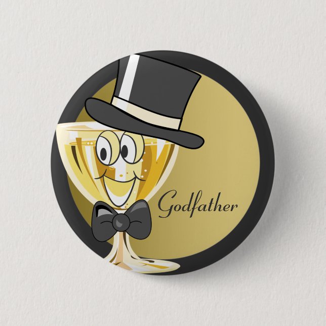 Badge Rond 5 Cm Épingle de fête du parrain : (Devant)