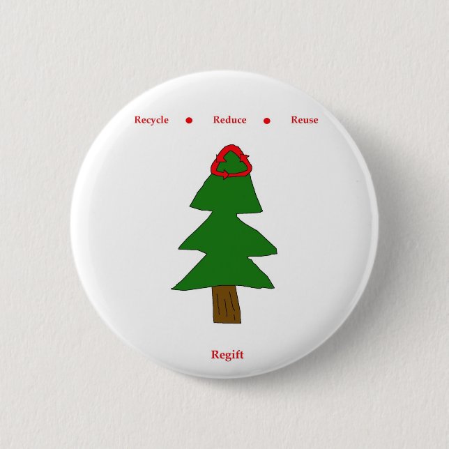 Badge Rond 5 Cm Épingle de l'arbre de régression (Devant)