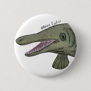 Badge Rond 5 Cm Épingle de lépisosté alligator