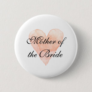 Badge Rond 5 Cm Épingle de mariage de la mère de la mariée