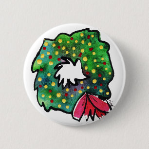 Badge Rond 5 Cm Épingle de Noël