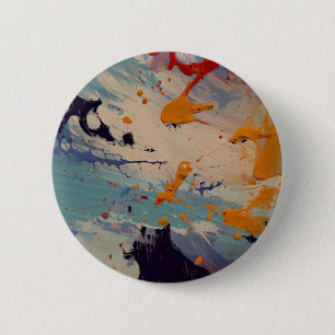 Badge Rond 5 Cm Épingle de peinture abstraite