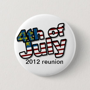 Badge Rond 5 Cm Épingle de réunion 4 juillet personnalisée