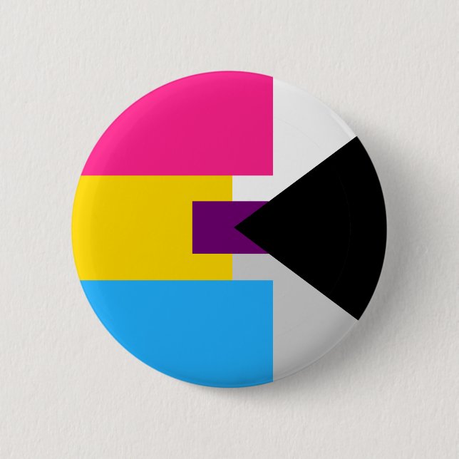 Badge Rond 5 Cm Épingle désisexuelle Panromantique (Devant)
