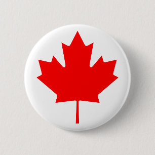 Badge Rond 5 Cm Épingle du jour de la Feuille d'érable du Canada