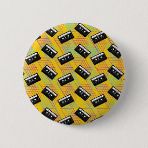 Badge Rond 5 Cm Épingles à boutons de cassette de soirée rétro