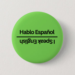 Badge Rond 5 Cm Épingles de bénévole bilingues retournables