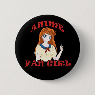 Badge Rond 5 Cm Épingles et boutons de la fille du ventilateur Ani