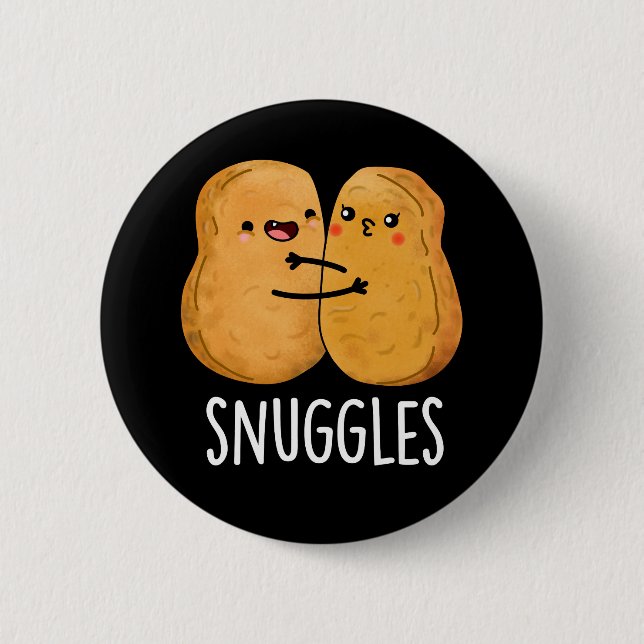Badge Rond 5 Cm Épingles Funny Nugget Couple Pun Dark BG (Devant)