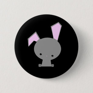 Badge Rond 5 Cm Épinglette Bouton Lapin Kawaii Mignon