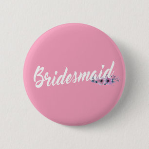 Badge Rond 5 Cm Épinglette de demoiselle d'honneur élégante avec c