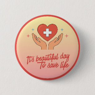Badge Rond 5 Cm Épinglette de médecin infirmière mignonne