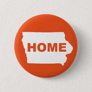 Badge Rond 5 Cm Épinglette Iowa Maison Loin De L'État