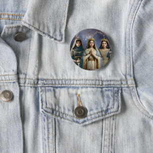 Badge Rond 5 Cm Épinglette Judith, Esther & Vierge Marie