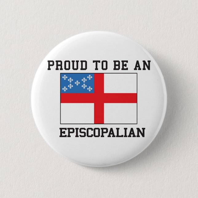 Badge Rond 5 Cm Épiscopalien fier (Devant)