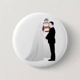 Badge Rond 5 Cm Épouse, chambre et officier