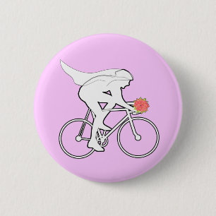 Badge Rond 5 Cm Épouse cycliste