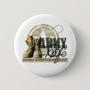 Badge Rond 5 Cm Épouse d'armée - fièrement soutien de mon solda
